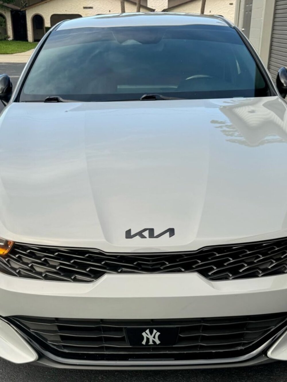 2022 - 2025 Kia K5 K7 K8 KX Front + Rear Letters Plastic Overlay in Matte Black